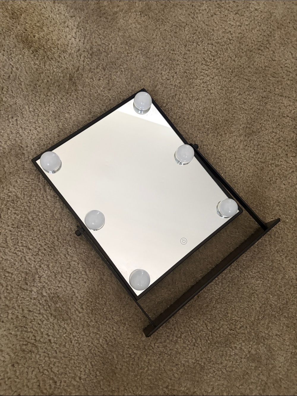 Black Lighted Vanity Mirror for Tablets & Accessories - Black